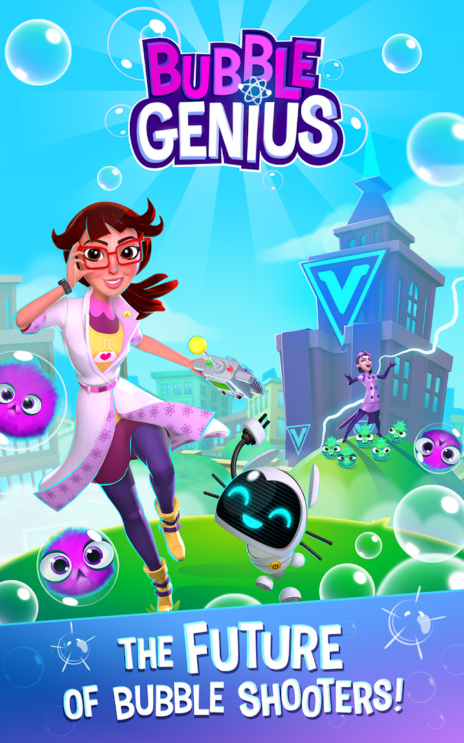 Bubble Genius — экран подсказок и boosters