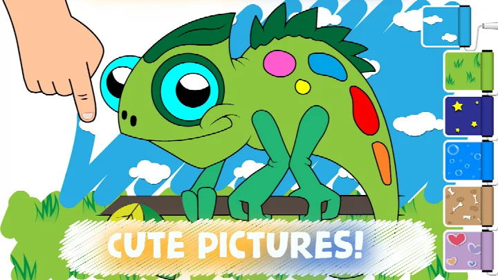Набор диких животных в Easy coloring pages for kids с контурной раскраской